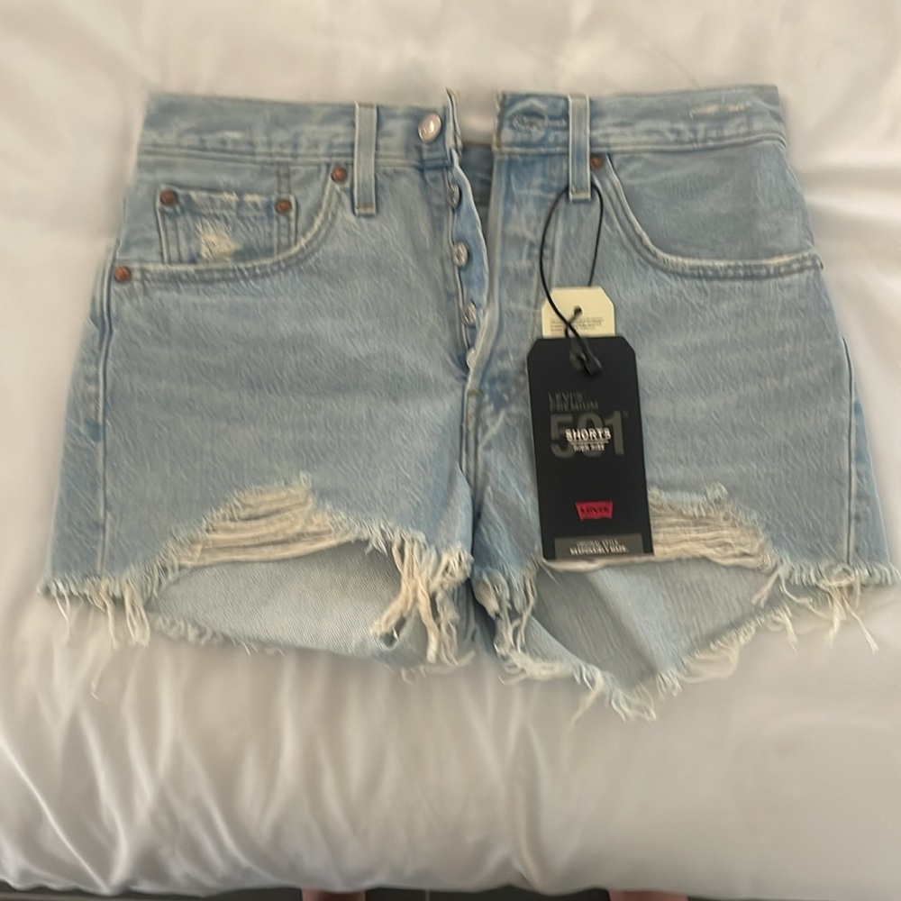 LEVI'S 501® Original Distressed Denim Shorts